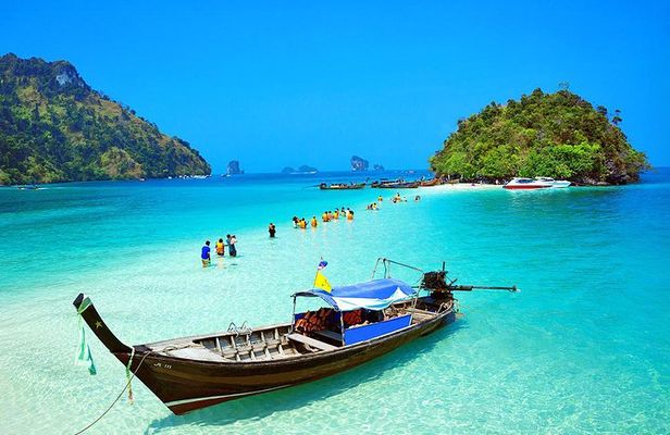 4 Islands Full-day Tour from Krabi with Tub, Chicken, Poda Island & Phra Nang