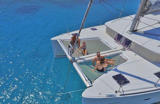 Luxury Catamaran Cruise from Athens with Traditional Greek Meal and BBQ