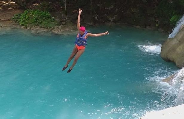 Blue Hole and Secret Falls with Luminous Lagoon(Glistening Waters) Private Tour