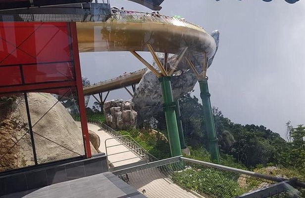 Golden Bridge-Dragon Bridge-Marble Moutain-Monkey Mountain fromHoi An or Da Nang