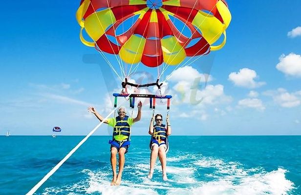 Marvelous Ile aux Cerf island: Speed Boat, Parasailing, Lunch & GRSE waterfall