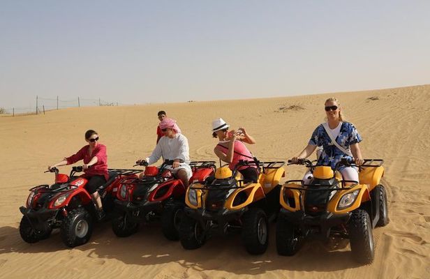 Dubai Quad Bike Desert Safari With BBQ Dinner & Camel Ride