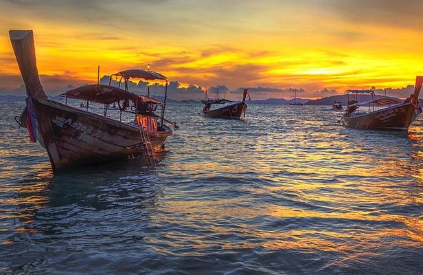 Snorkeling and Sunset to Krabi 7 Islands by Longtail Boat + Buffet BBQ Dinner