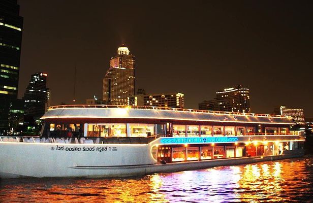 White Orchid Dinner Cruise from Bangkok with Pickup & Live Music