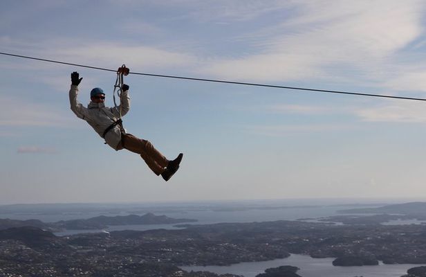 Zipline at Mt Ulriken in Bergen