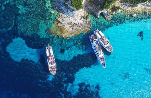 Full-Day Boat Tour of Paxos Antipaxos Blue Caves from Corfu