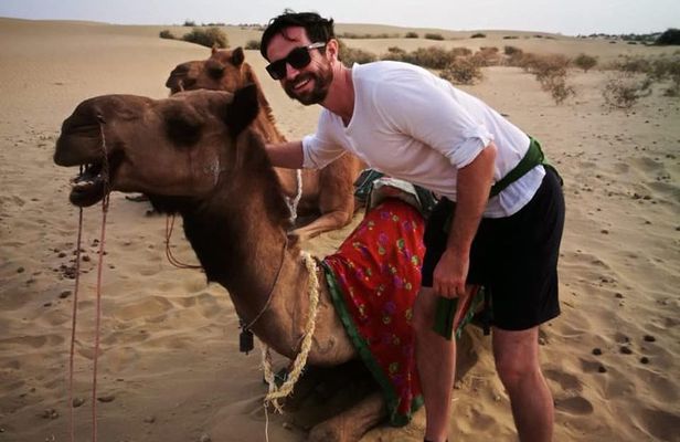 Half-Day Sunset Camel Safari in Rajasthan