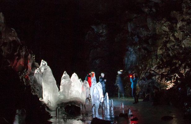 Ice Cave Lofthellir exploration - A permafrost Cave inside a magma tunnel.