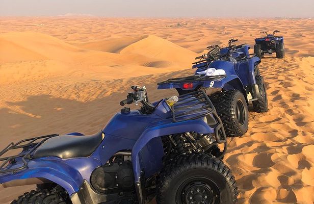 Dubai: Unique MORNING Quad Bike Red Dunes Safari