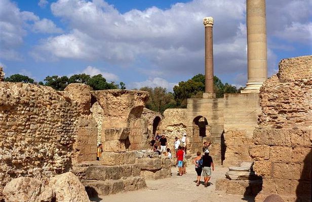 Archaelogical Site Of Carthage + Picturesque Village Of Sidi Bou Said