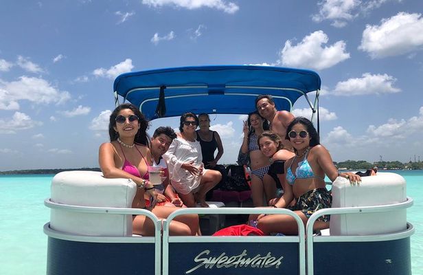Bacalar Seven Color Lagoon Boat Adventure with Grill Option