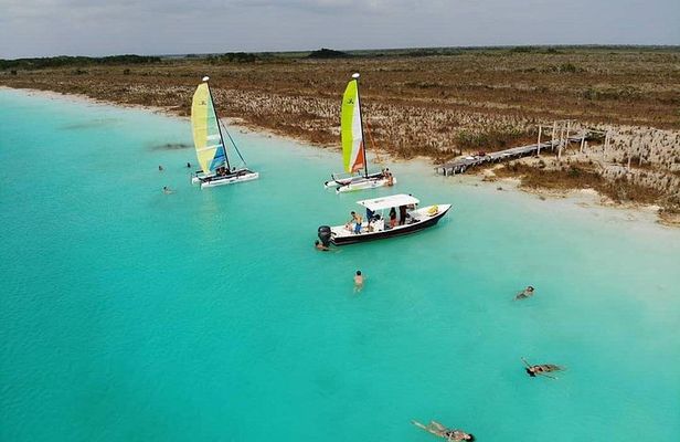 Bacalar Seven Color Lagoon Private Boat Adventure with BBQ Option