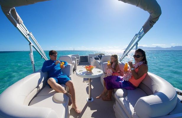 Toa Boat Bora Bora Private Lagoon tour On Majestic Pontoon Boat