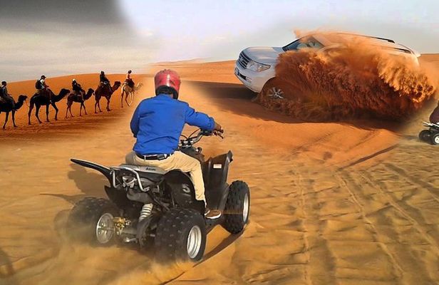 Dubai: Evening Desert Safari + Quad Bike, Dune Bashing & BBQ Dinner