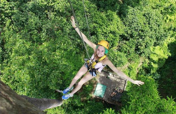 Zipline+Sticky waterfall+Long Neck Village Private Tour
