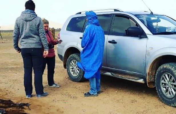 3 Hours by 4x4 in Merzouga Desert, Visit Nomads, Gnawa Music.