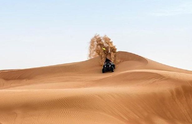 Dubai Morning Desert Quad Bike Tour with Sandboarding & Camel Ride