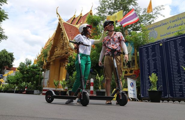 Explore Bangkok by E-Scooter & Try Street Food