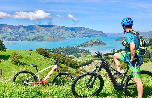 Guided Electric Mountain Bike & Sea Kayak Tour in Akaroa