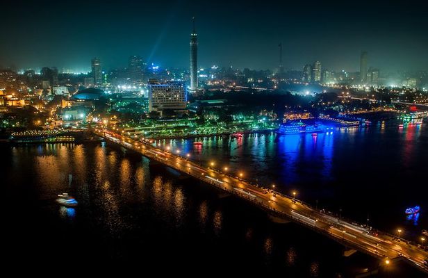 Cairo by Night Tour to EL Azhar Park- Nile Felluca -Khan el Khalili with Dinner
