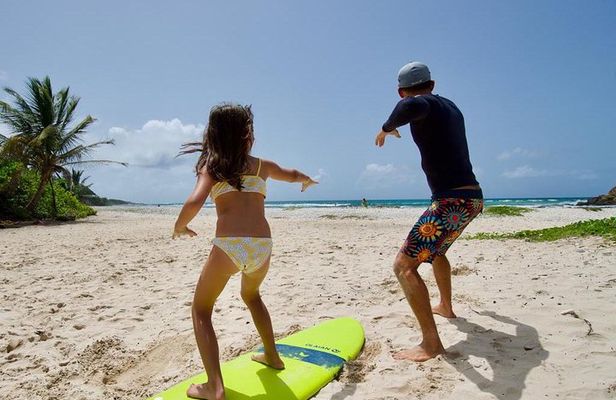 Surf lessons 1h30 (4-6 people) Kokoplaj Surf camp Guadeloupe school