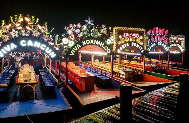 Xoximilco Night Cruise Experience + Transportation From Cancun & Riviera Maya