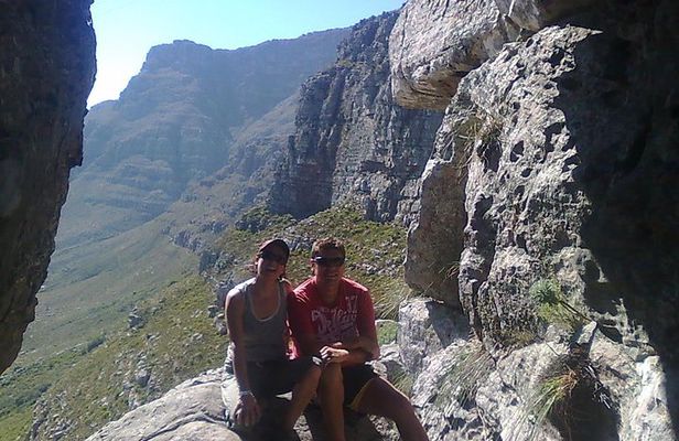 An exciting scramble on Table Mountain