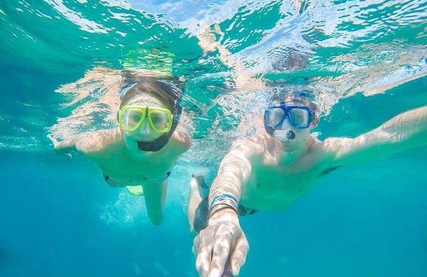Snorkeling in Cabo San Lucas on 35' Sea Amore Trimaran