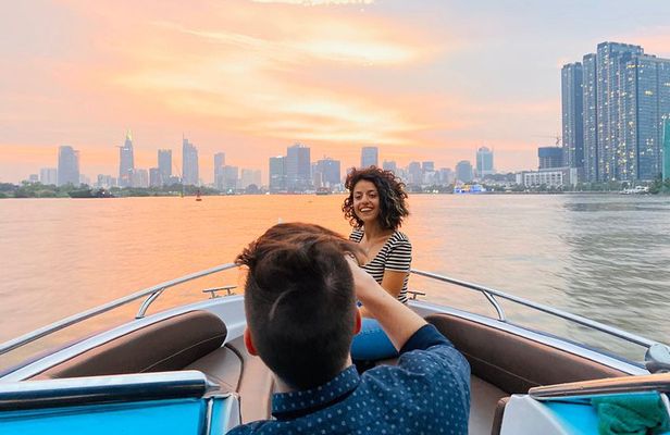 Romantic Sunset Cocktail by Luxury Speed Boat