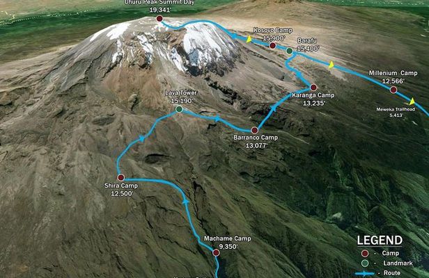 KILIMANJARO MACHAME ROUTE, (Climb 7days) "Whiskey" route