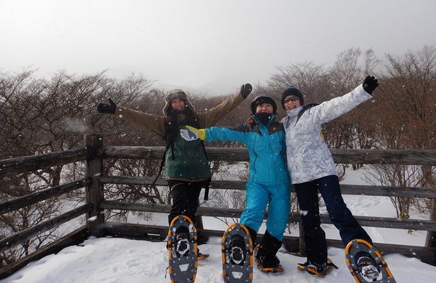 First snow play & snowshoe