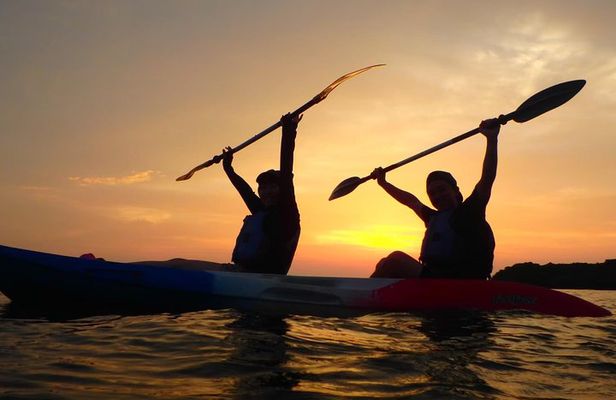Beautiful sunset kayak tour in Okinawa