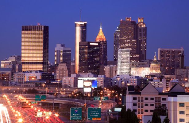 City Lights Atlanta Night-Time Tour with Photos & Dinner Stop