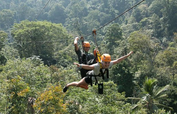 Jungle Zipline Adventure: 10 Cables, Tree Bridge Bar & Sea Views