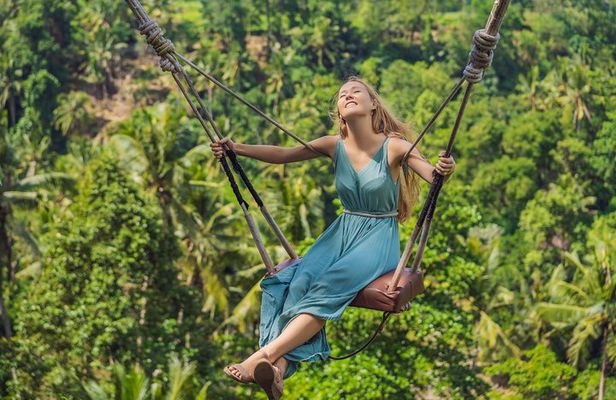 Ubud White Water Rafting, Rice Terrace and Jungle Swing