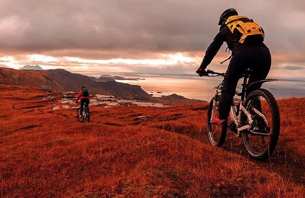 Trail challenge with electric mountainbike