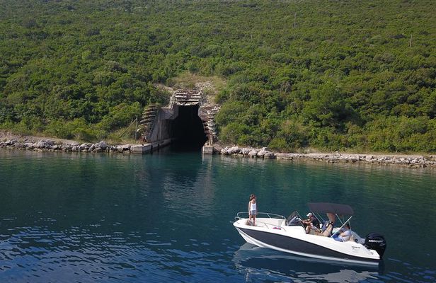 Boat tour to Lady of the Rock , Submarine base & Blue Cave swim