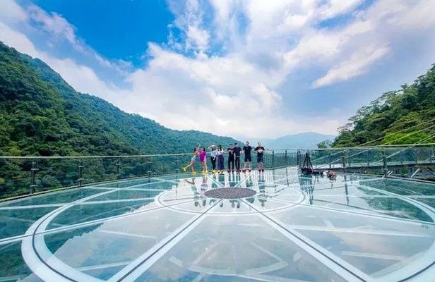 Private Tour to Gulong Canyon with Glass Bridge and Water Falls from Guangzhou