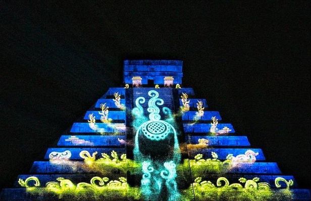 The Best NIGHT SHOW on CHICHEN ITZA. With Lunch Transportation Cenote Valladolid