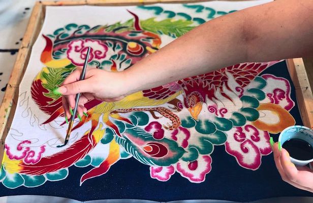 Make and Paint a Malaysian Batik Scarf in Aventura, Florida