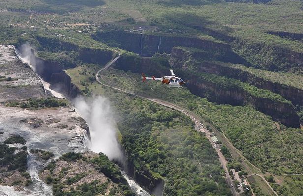 Helicopter flights over the Victoria Falls