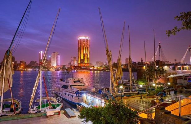Felucca by Night in Cairo