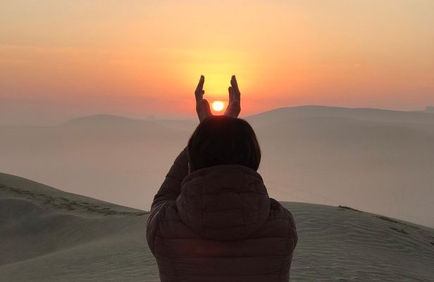 Sunrise Desert Safari with Quad bike and Sandboarding,