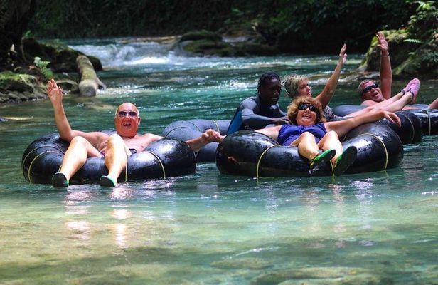 Blue Hole Secret Falls and River Tubing Tour
