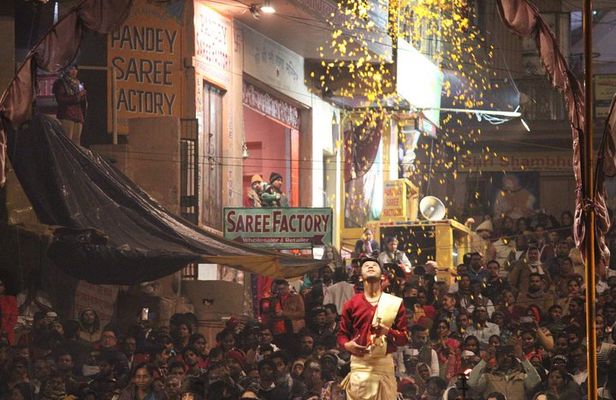 Evening Arti Ceremony - The light performance on the Bank of Ganges in Varanasi