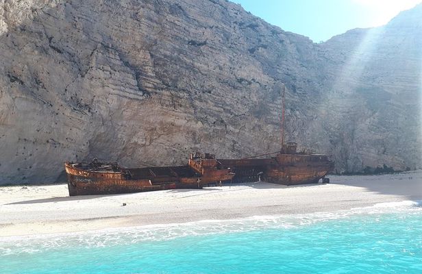 Zakynthos Small Group Tour Shipwreck bay Blue Caves by Land & Sea