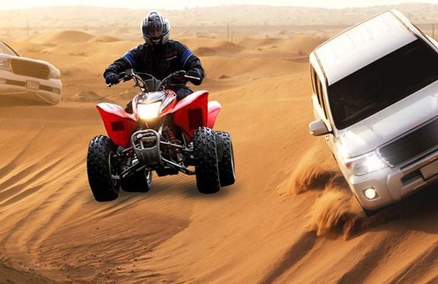 Morning Desert Safari with Quad Bike, Sand Boarding and Camel Ride