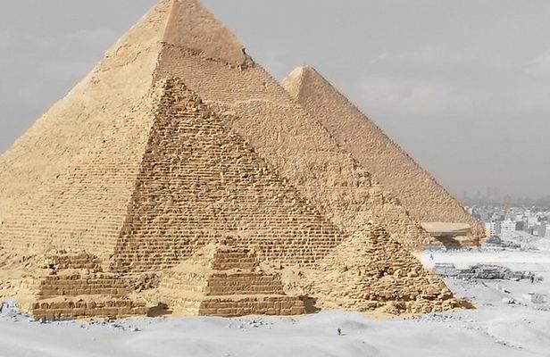 Giza pyramids and sphinx
