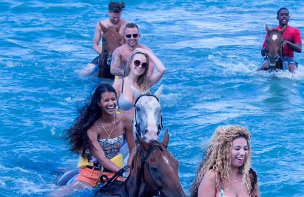 Horseback Riding/Zipline Combo Tour at Chukka Ocean Outpost with Transportation