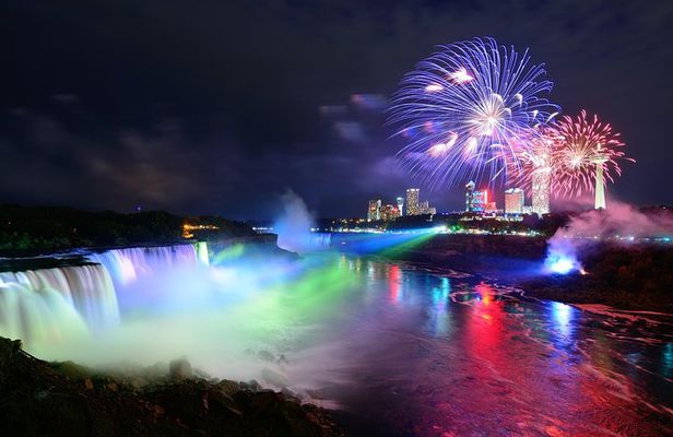 Night on Niagara Small Group Tour w/Fireworks Boat Cruise +Dinner